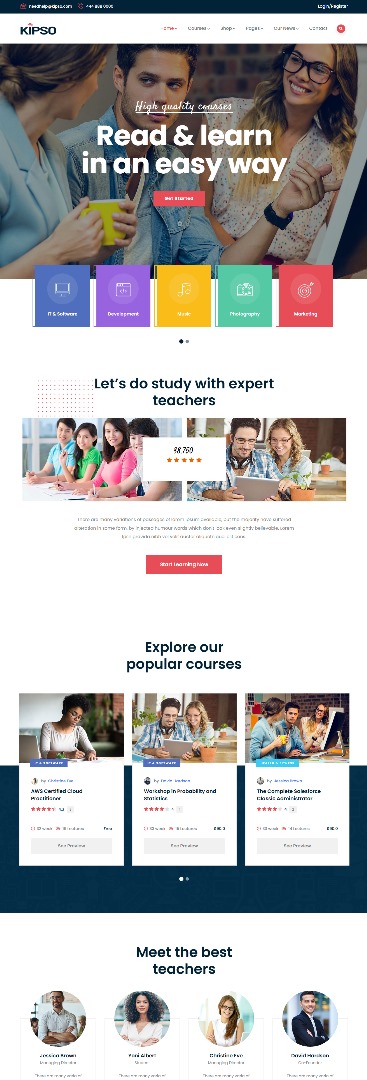 Educational LMS Website